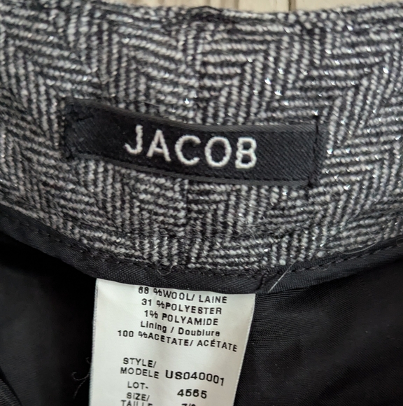 Jacob Gray Herringbone Pants - Picture 2 of 5